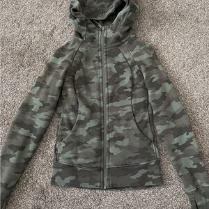 Lululemon Camouflage Zip-Up Fleece Hoodie